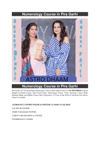 numerology course in pira garhi