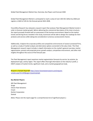 global fleet management market size overview
