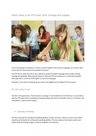 what s new in the pte exam 2023 changes and update