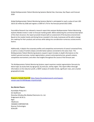 global multiparameter patient monitoring systems