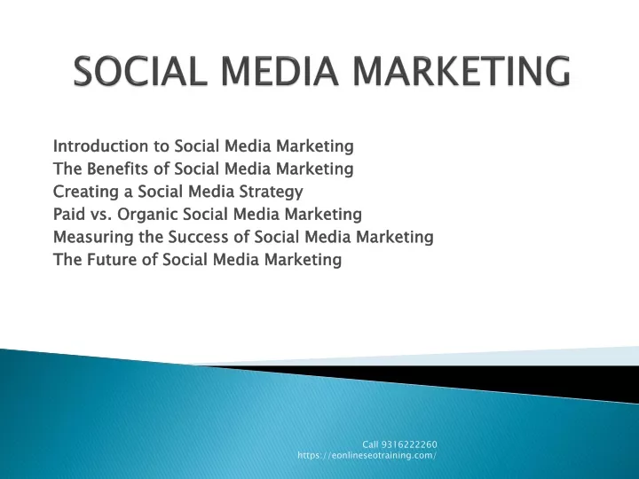 social media marketing