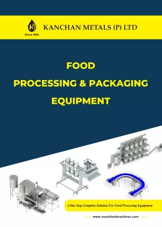 A leading Food Processing machine manufacturer in India