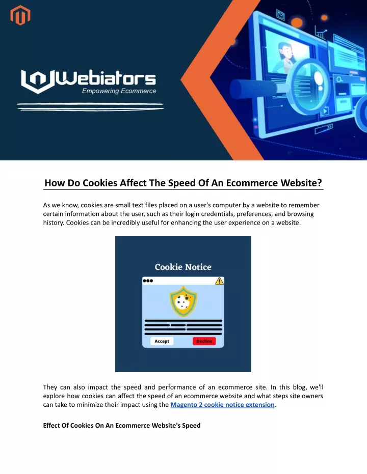 how do cookies affect the speed of an ecommerce