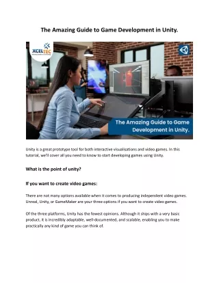 the amazing guide to game development in unity