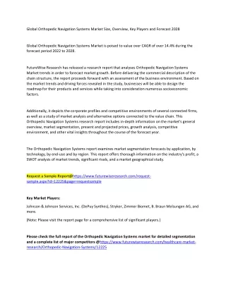 global orthopedic navigation systems market size