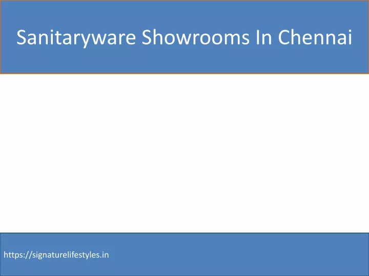 sanitaryware showrooms in chennai