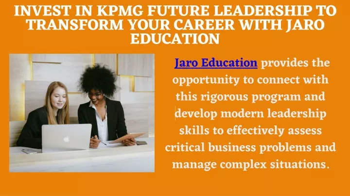 invest in kpmg future leadership to transform