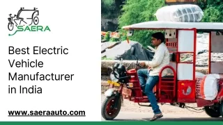 Best Electric Vehicle Manufacturer in India