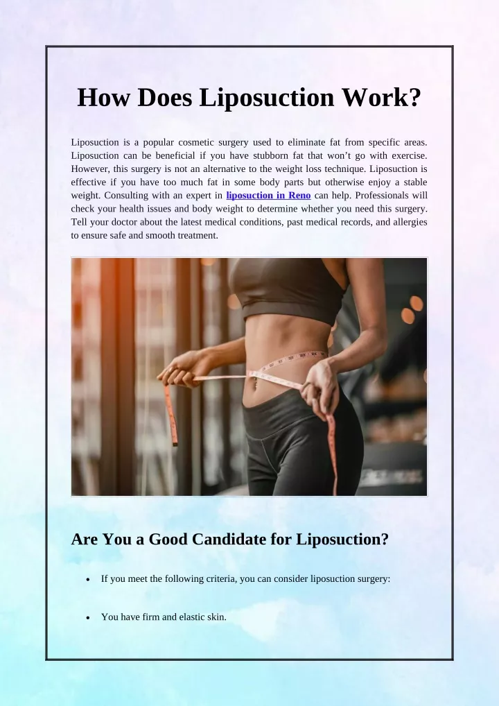 how does liposuction work