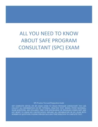 All You Need to Know About SAFe Program Consultant (SPC) Exam