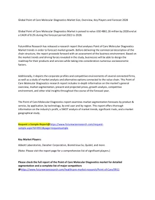 global point of care molecular diagnostics market