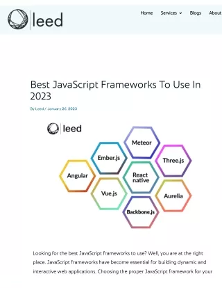 Best JavaScript Frameworks to Use in 2023 - leed