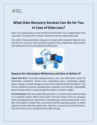what data recovery services