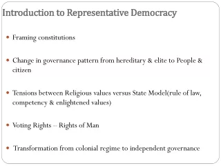 introduction to representative democracy