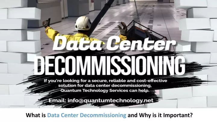 what is data center decommissioning