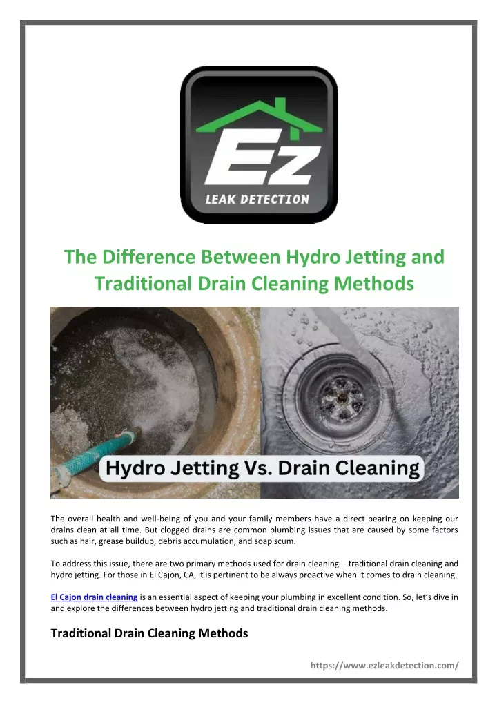 the difference between hydro jetting