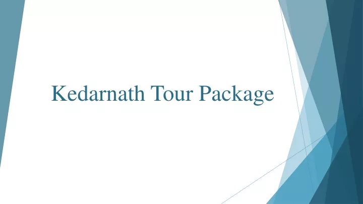 kedarnath tour package
