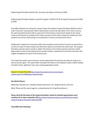 global surgical simulation market size overview