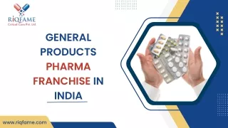 General Products Pharma Franchise in India