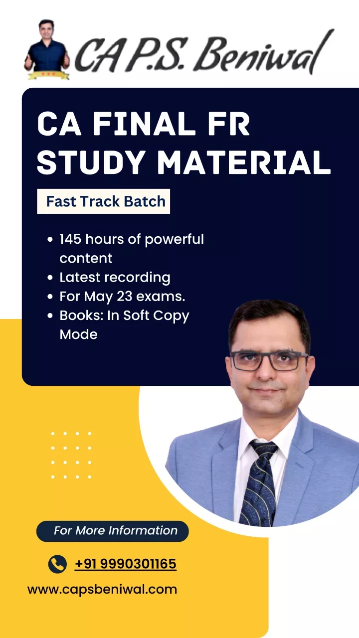 ca final fr study material fast track batch