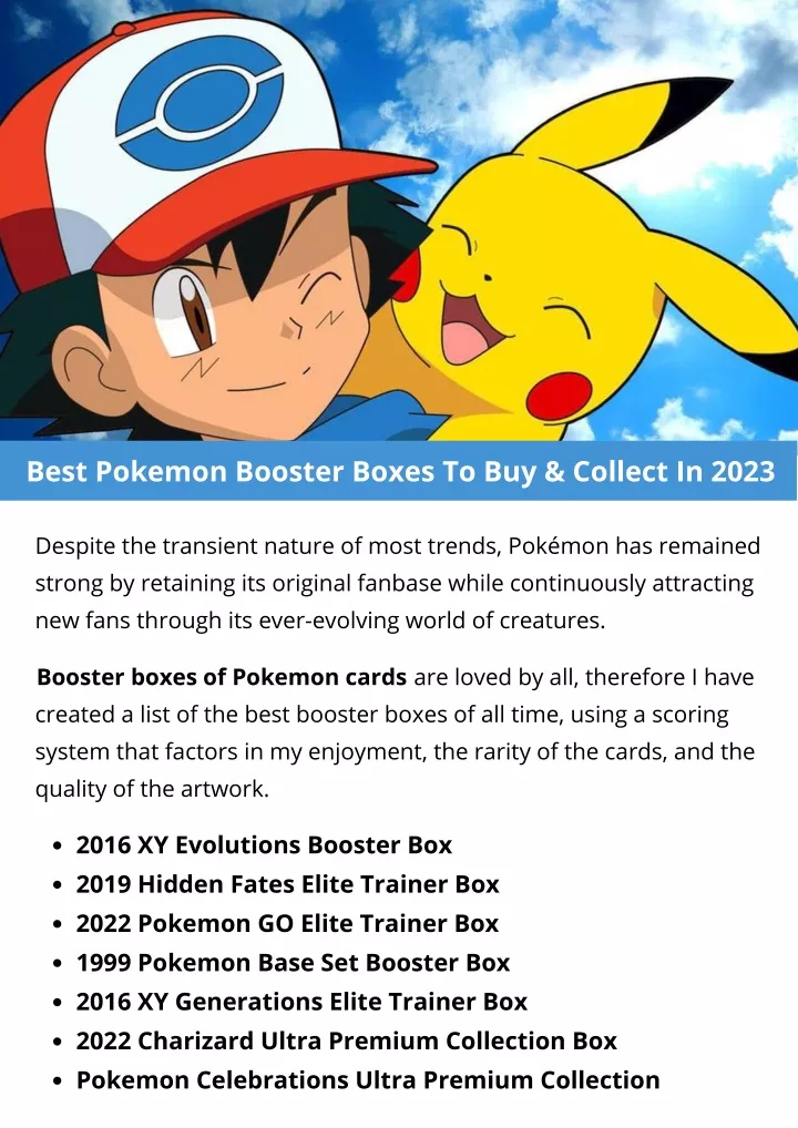 best pokemon booster boxes to buy collect in 2023