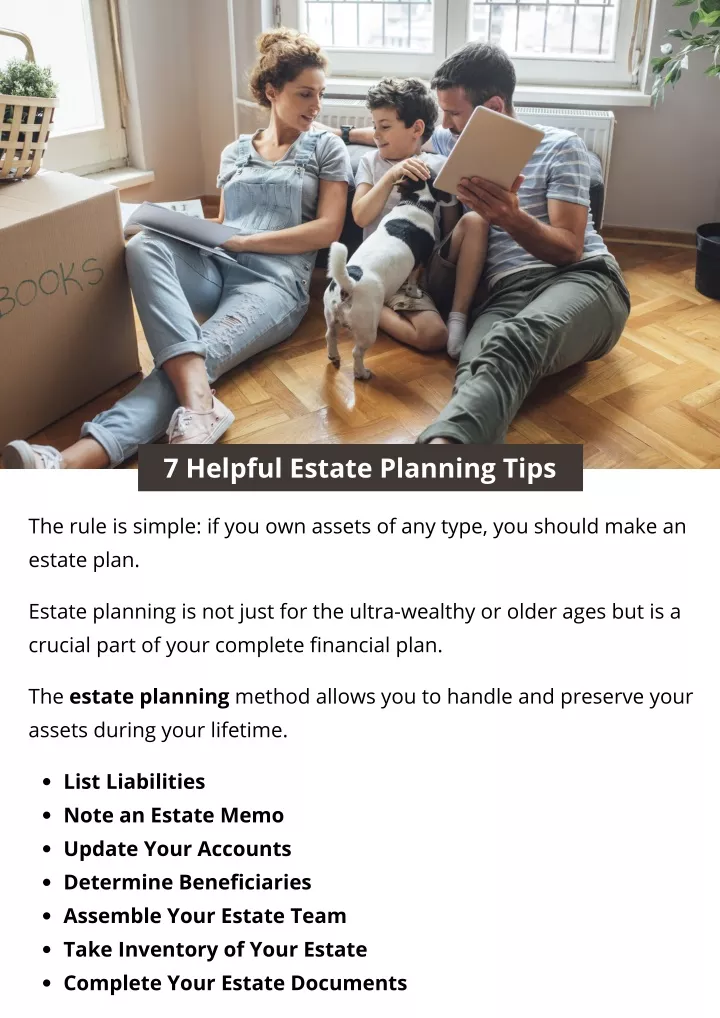 7 helpful estate planning tips