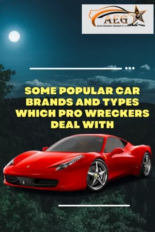 SOME POPULAR CAR BRANDS AND TYPES WHICH PRO WRECKERS DEAL WITH