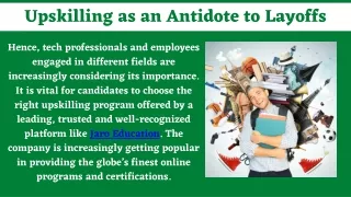 upskilling as an antidote to layoffs