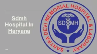 Top Sdmh Hospital In Haryana