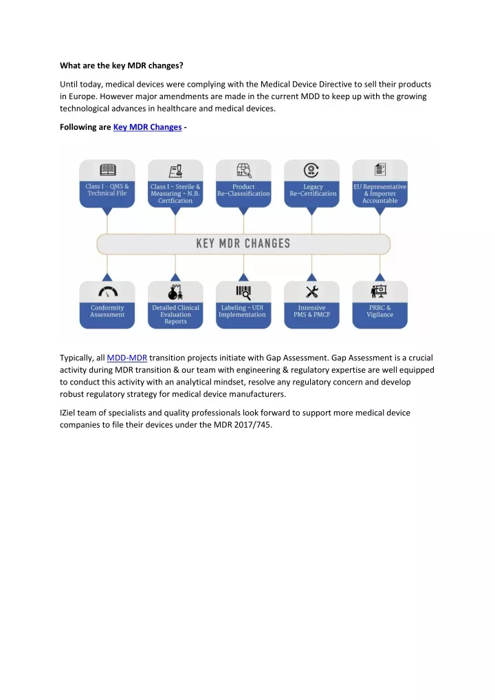 what are the key mdr changes