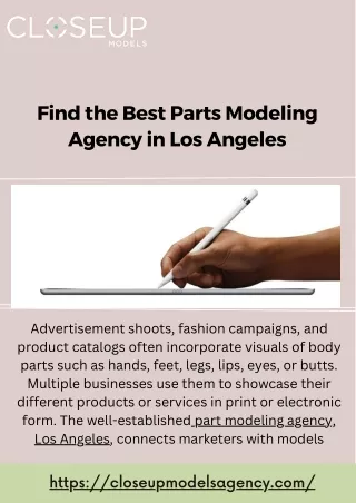 Find the Best Parts Modeling Agency in Los Angeles