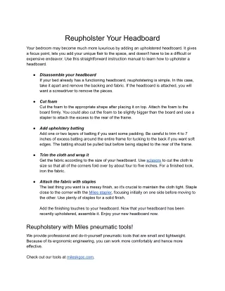 Reupholster Your Headboard .docx