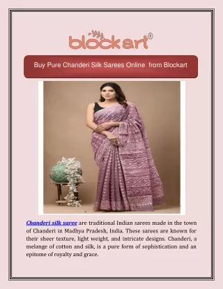 Buy Chanderi Silk Saree