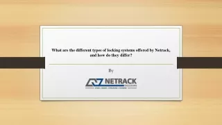what are the different types of locking systems offered by netrack and how do they differ