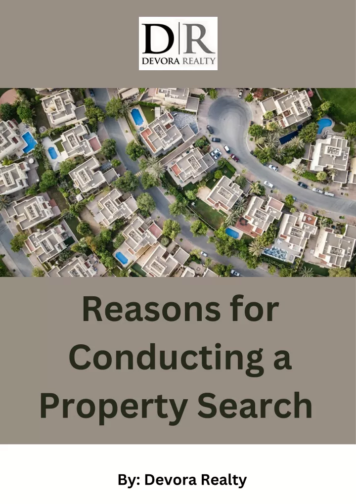 reasons for conducting a property search