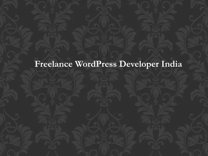 freelance wordpress developer india