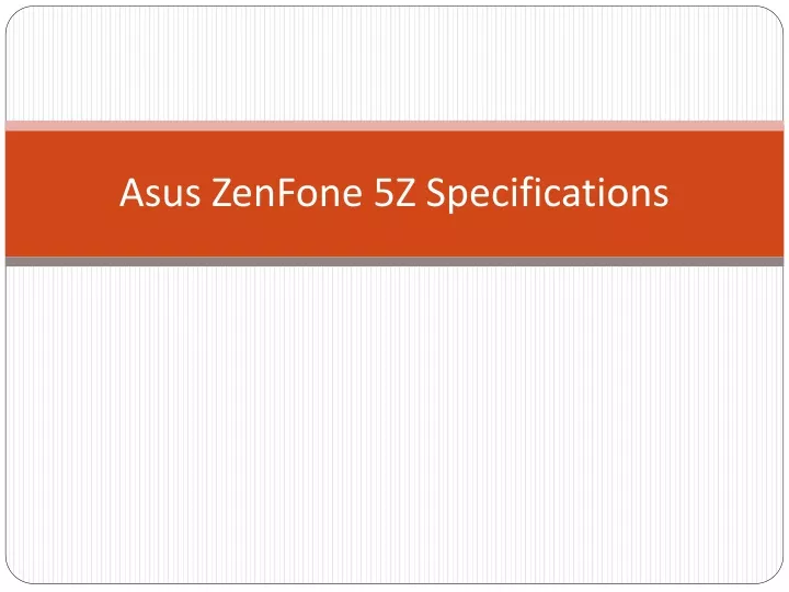 asus zenfone 5z specifications