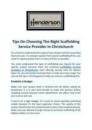 Find The Finest Scaffolding Service Provider In Christchurch