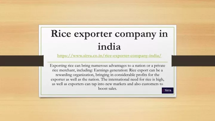 rice exporter company in india https www sirra co in rice exporter company india