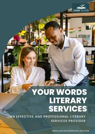 An effective and Professional Literary Services provider - Your Words Literary