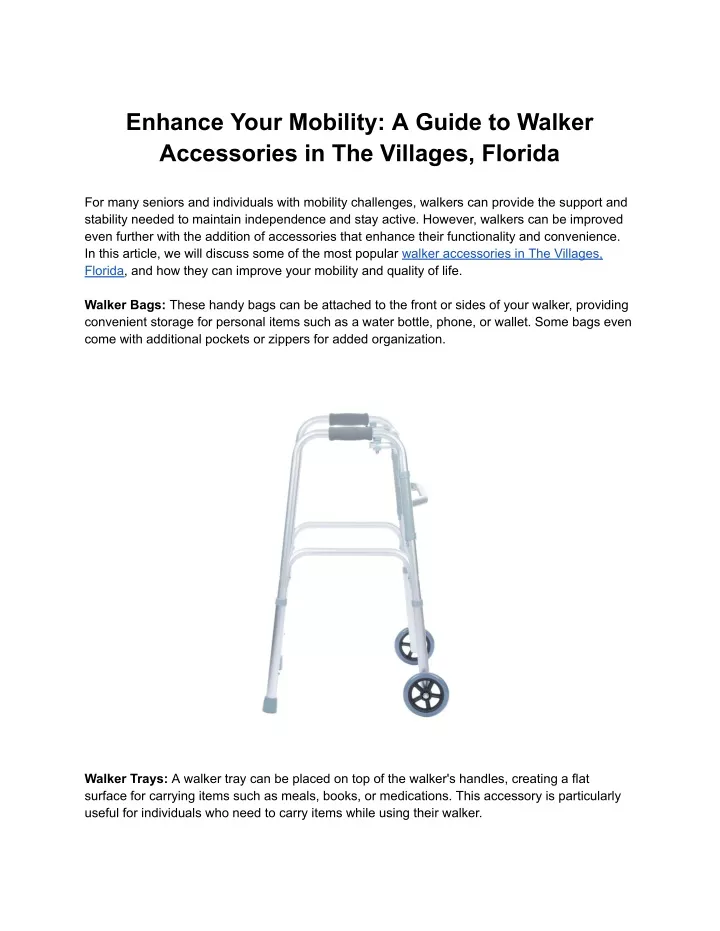 enhance your mobility a guide to walker