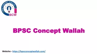 BPSC Online Courses at Reasonable Price - BPSC Concept Wallah
