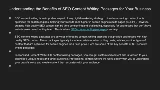 seo content writing packages