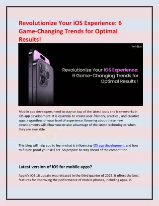 revolutionize your ios experience 6 game changing