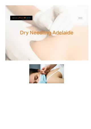 dr needling adelaide