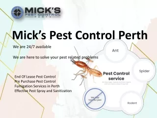 Mick’s Pest Control Perth