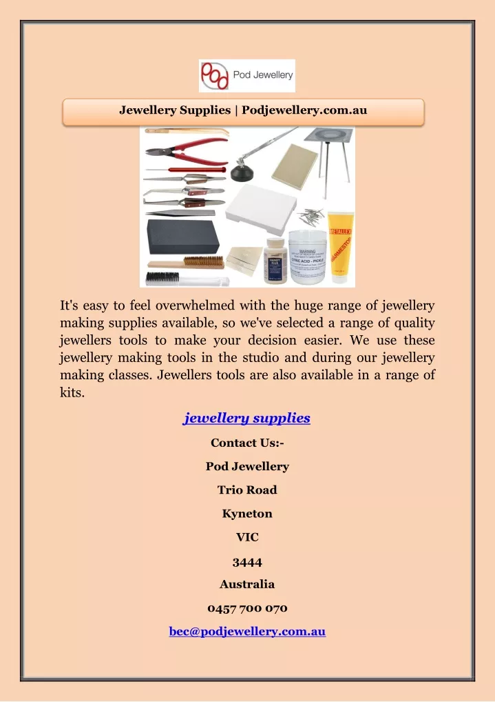 jewellery supplies podjewellery com au