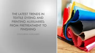 The Latest Trends in Textile Dyeing and Printing