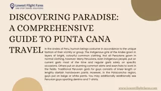 DISCOVERING PARADISE A COMPREHENSIVE GUIDE TO PUNTA CANA TRAVEL