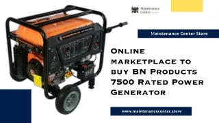 Online marketplace to buy BN Products 7500 Rated Power Generator